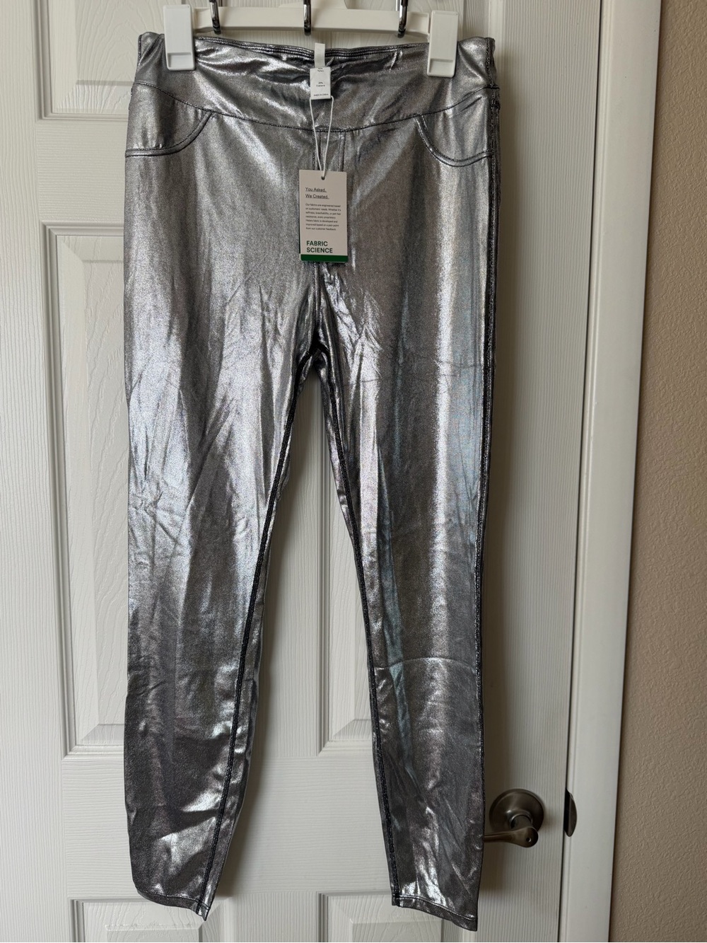 HALARA Silver Metallic Leggings - Picture 1 of 3